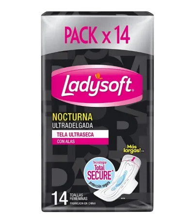 Lady Soft Nocturnas 14 Unidades Ultra Delgada con Alas