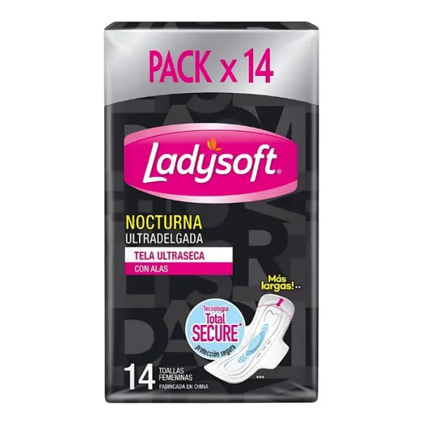 Lady Soft Nocturnas 14 Unidades Ultra Delgada con Alas