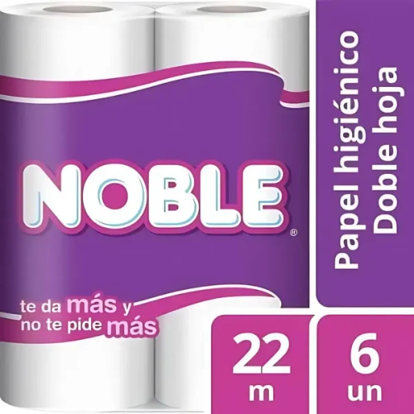 Papel Higienico Noble 6 Rollos 22 Metros doble hoja