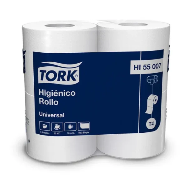 Papel Higienico Tork 4 Rollos 50 metros doble hoja